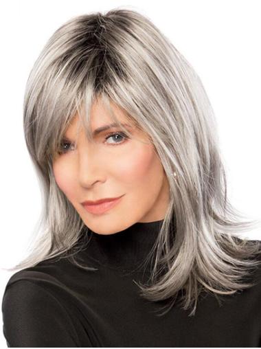 Straight Lace Front 14" Ombre/2 Tone Grey High Quality Jaclyn Smith Wigs