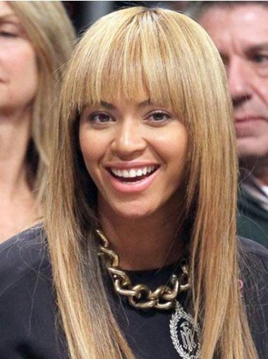 Straight Capless 18" Blonde With Bangs Online Beyonce Wigs