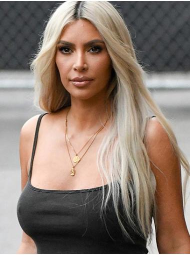 24" Lace Front Synthetic Long Without Bangs Kim Kardashian Wigs