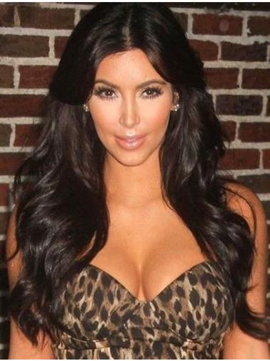 22" Lace Front Synthetic Long Without Bangs Kim Kardashian Wigs