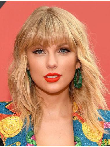 14" Capless Synthetic Shoulder Length With Bangs Taylor Swift Wigs