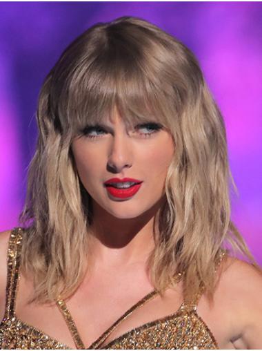 14" Full Lace Synthetic Shoulder Length With Bangs Taylor Swift Wigs