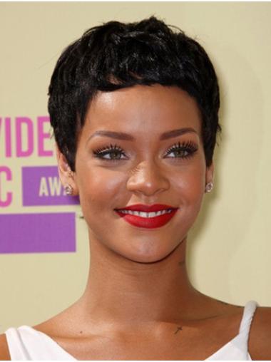 6" Lace Front Synthetic Cropped Boycuts Rihanna Wigs