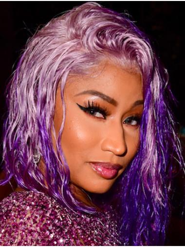 Designed Purple Chin Length 12" Bobs Synthetic Nicki Minaj Wigs