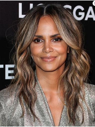 No-fuss Ombre/2 Tone Long 16" Without Bangs Synthetic Halle Berry Wigs
