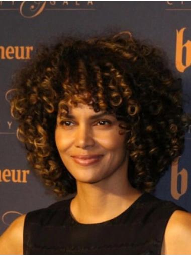 Perfect Brown Chin Length 12" Without Bangs Synthetic Halle Berry Wigs