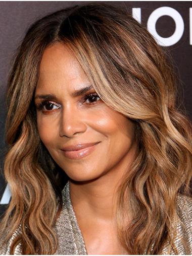 Sleek Ombre/2 Tone Long 16" Without Bangs Synthetic Halle Berry Wigs
