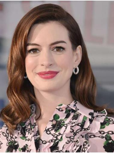 Brown Long Wavy Without Bangs Synthetic 16" Exquisite Anne Hathaway Wigs