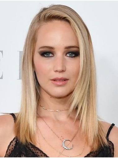 Ombre/2 Tone Long Straight Without Bangs Synthetic 16" Sleek Jennifer Lawrence Wigs