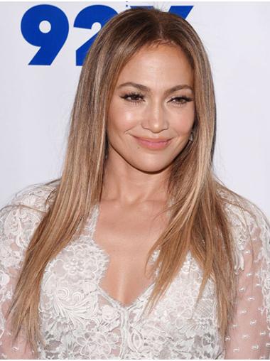Lace Front 18" Long Synthetic Without Bangs Blonde Durable Jennifer Lopez Wigs