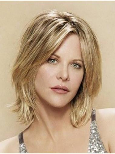Full Lace 12" Chin Length Synthetic Bobs Blonde Trendy Meg Ryan Wigs