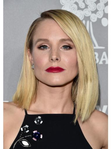 Shoulder Length Blonde Without Bangs Exquisite Straight 14" Kristen Bell Wigs