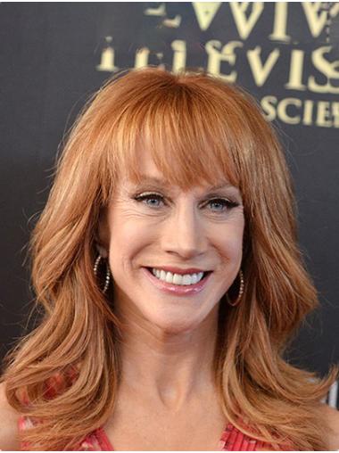Long Blonde With Bangs Flexibility Wavy 16" Kathy Griffin Wigs