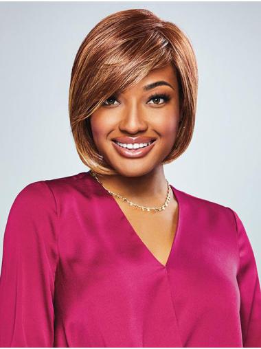 Short Straight Monofilament Synthetic 10" Best African American Wigs