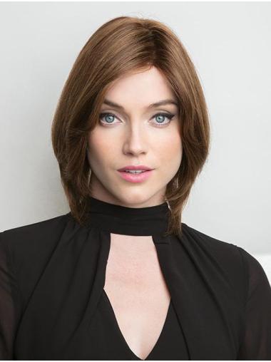 Straight 10" Brown Remy Human Hair Short Bob Style Wigs