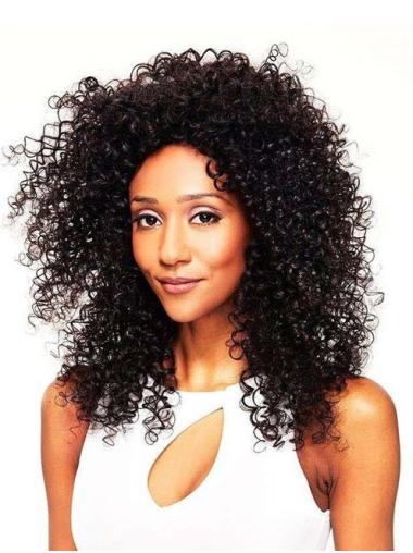 Long Curly Lace Front Remy Human Hair 16" African Wigs To Buy