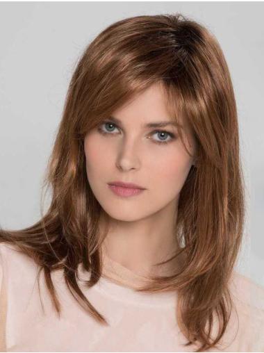 Long Straight Brown Layered 16" Care For Synthetic Wigs