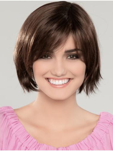 10" Chin Length Brown Straight Cheapest Bob Wigs