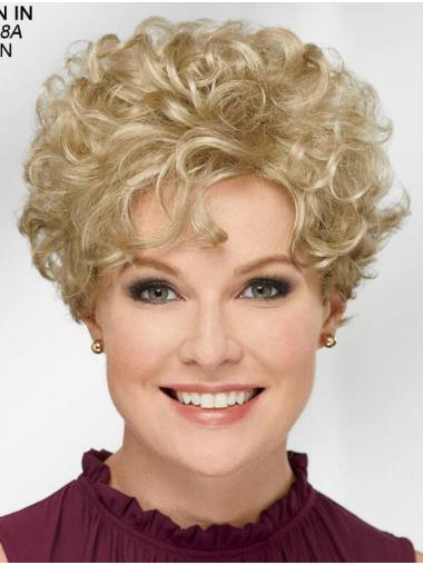 Curly Blonde Short 8" Trendy Classic Wigs