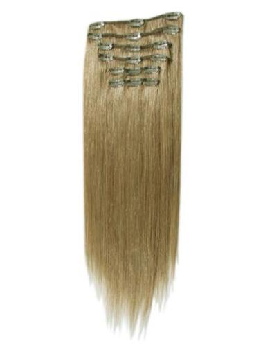 Brown Straight Top Clip in Hair Extensions