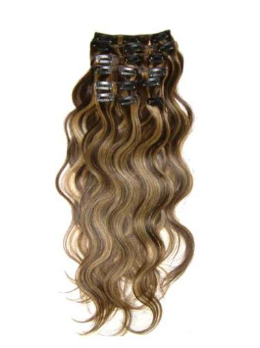 Brown Wavy Good Clip in Hair Extensions