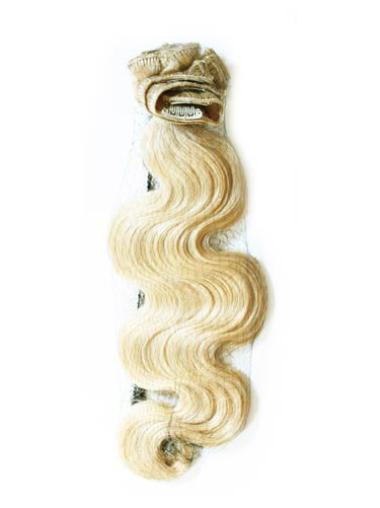 Fashionable Blonde Wavy Clip in Hair Extensions