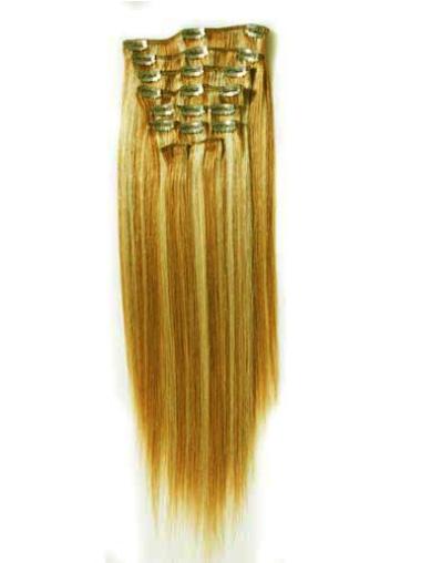 Blonde Straight Stylish Clip in Hair Extensions