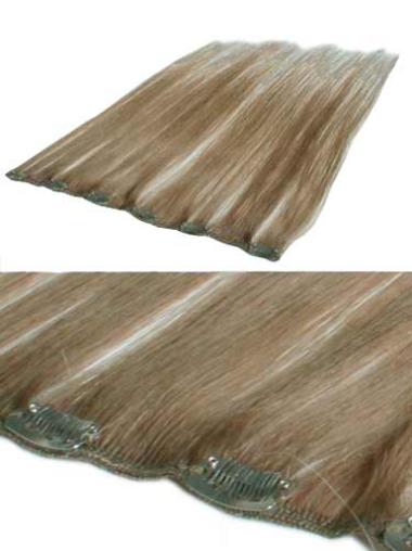 Blonde Straight Flexibility Clip in Hair Extensions