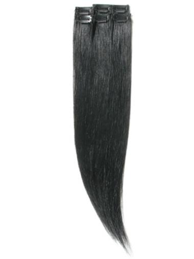 Straight Black Gorgeous Clip in Hair Extensions
