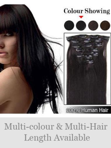 Remy Human Hair Straight Soft Clip in Hair Extensions