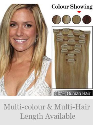 Remy Human Hair Straight Ideal Clip in Hair Extensions