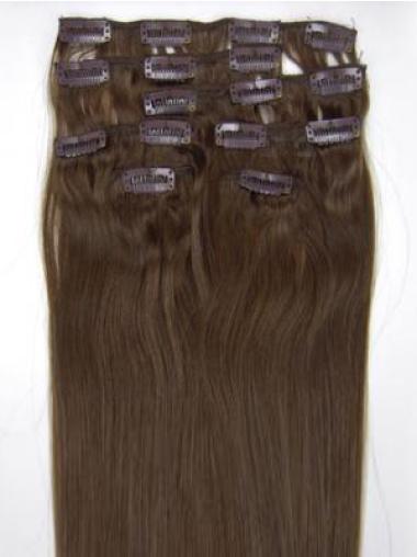 Straight Brown Gorgeous Clip in Hair Extensions