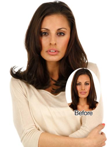 Brown Straight Stylish Clip in Hair Extensions