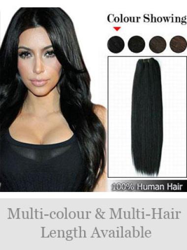Straight Black Best Weft Extensions