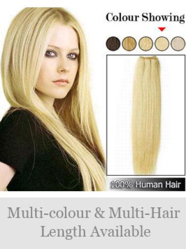 Blonde Straight Fashionable Weft Extensions