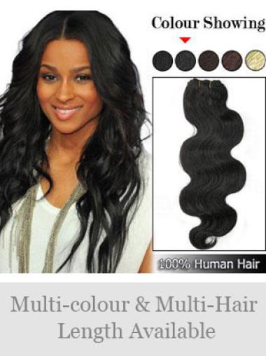 Wavy Black Fashionable Weft Extensions