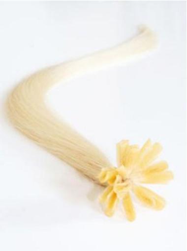 Straight Blonde Discount Nail/U Tip Hair Extensions