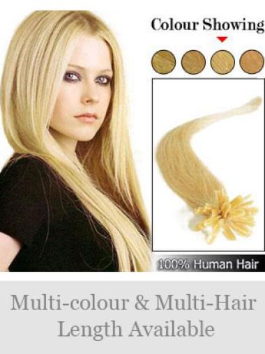 Blonde Straight Style Nail/U Tip Hair Extensions