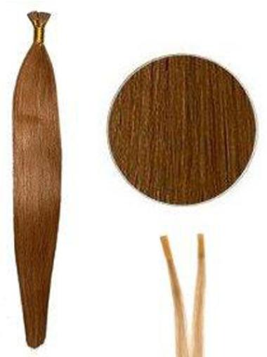 Straight Auburn Affordable Stick/I Tip Hair Extensions