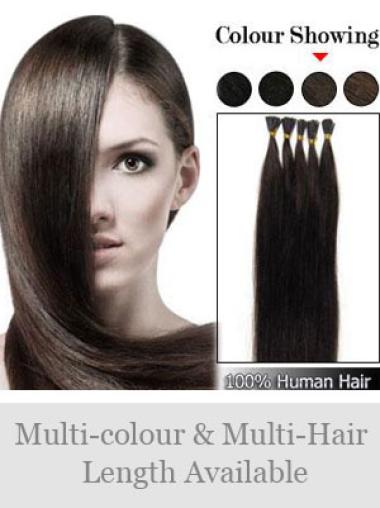 Brown Straight Trendy Stick/I Tip Hair Extensions