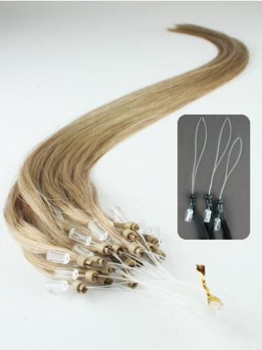 Straight Blonde Durable Hair Extensions Micro Loop Ring
