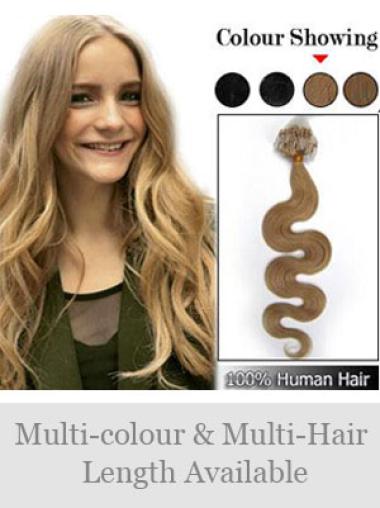 Wavy Blonde Discount Micro Loop Ring Hair Extensions