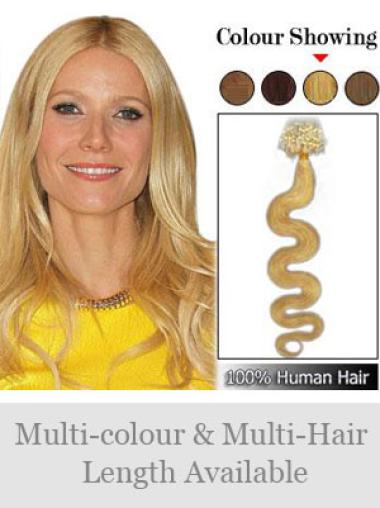 Wavy Blonde Affordable Micro Loop Ring Hair Extensions