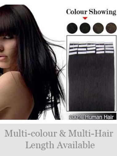 Straight Black Durable Tape in Hair Extensions