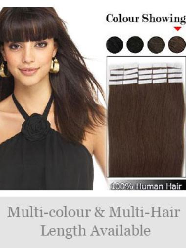 Straight Brown Cheap Tape in Hair Extensions