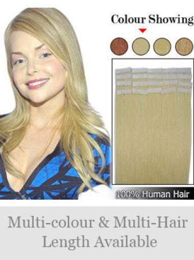 Blonde Straight Ideal Tape in Hair Extensions