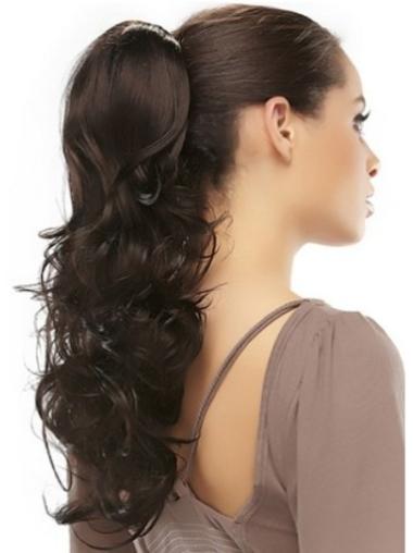 Brown Wavy High Quality Clip in Hairpieces