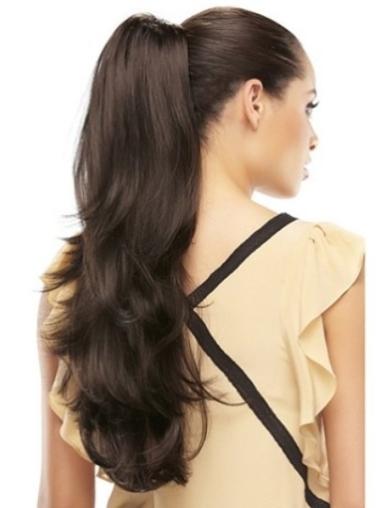 Brown Wavy Hairstyles Clip in Hairpieces