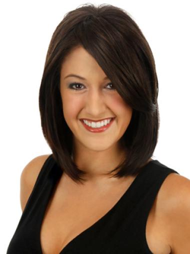 Brown Straight Sleek Clip in Hairpieces