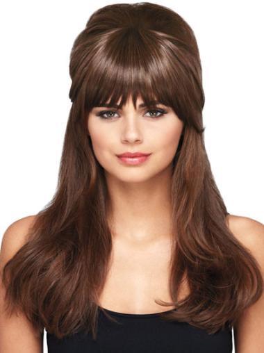 Brown Straight Style Clip in Hairpieces
